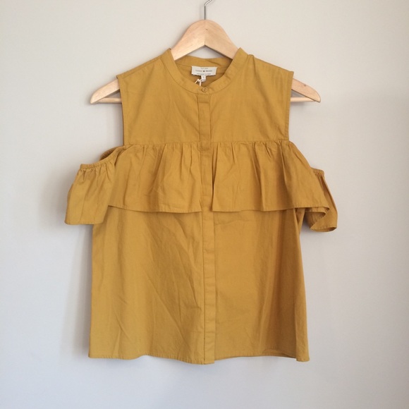 Lucky Brand Tops - NWT Lucky Brand Ruffle Button Down